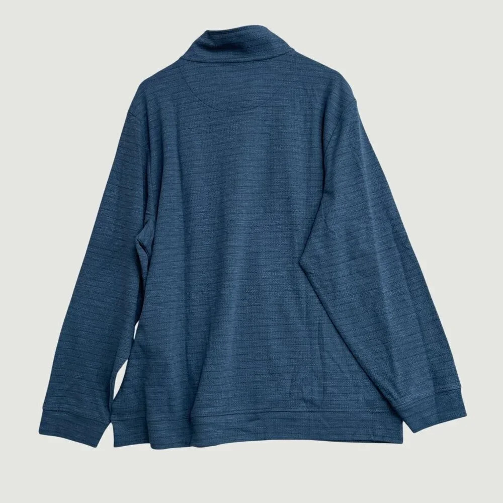 Dockers Men's Blue Quarter Zip Pullover XX-Large Cotton Blend M0305